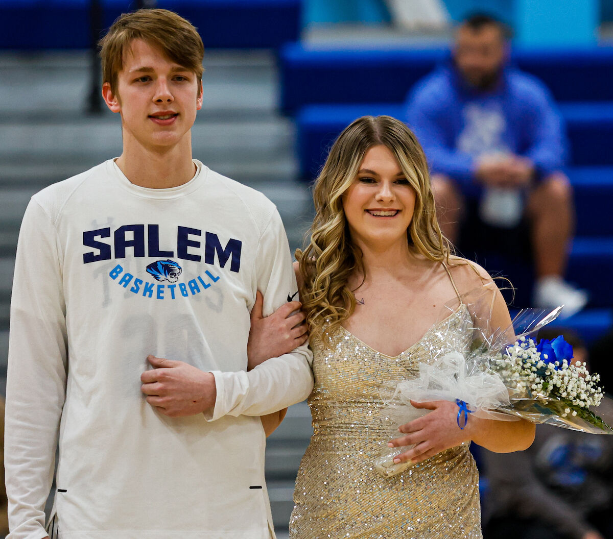 Senior candidate Alivia Lunn escorted by Braiden Carmack